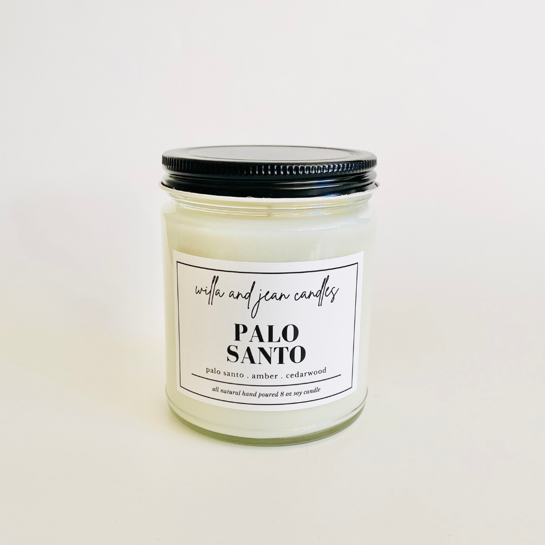 Palo Santo 8 oz scented soy candle